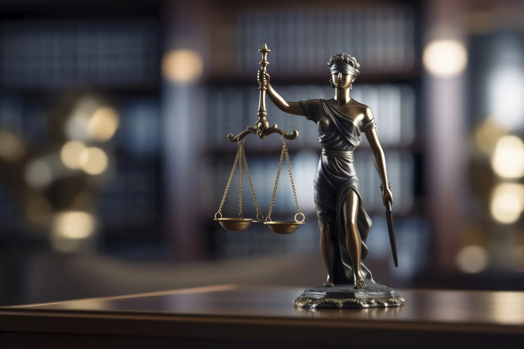 Estátua da Justiça com balança