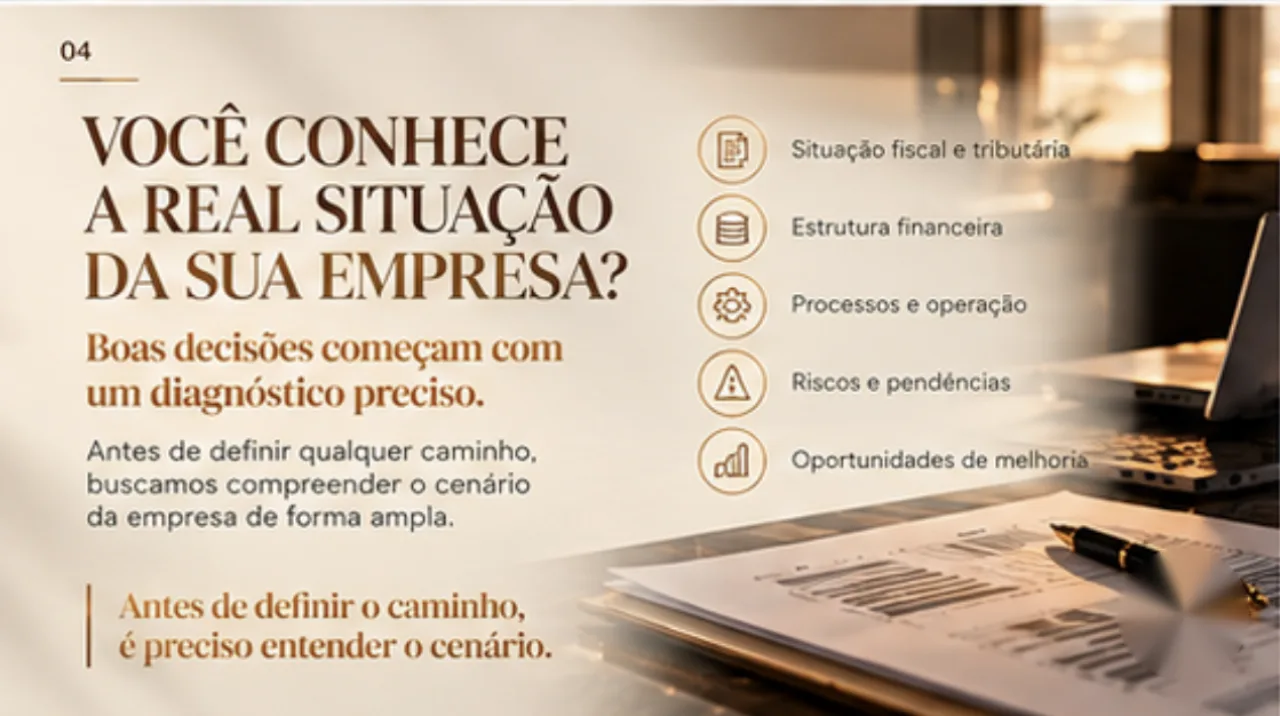 Você conhece a real situação da sua empresa? Boas decisões começam com um diagnóstico preciso.